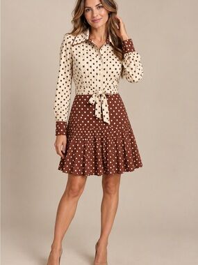 Vintage 70s Plaza South 2 Pc Dress Set Size 10 Geometric Mod Blouse Skirt ILGWU